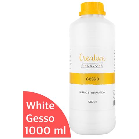 1l Gesso Acrilico Bianco | Colori Acrilici | Professionale Preparazione Alla Pittura | Primer Liquido | Copertura Perfetta | Consistenza Sottile | Ideale Per Legno Carta Vetro - Foto 1