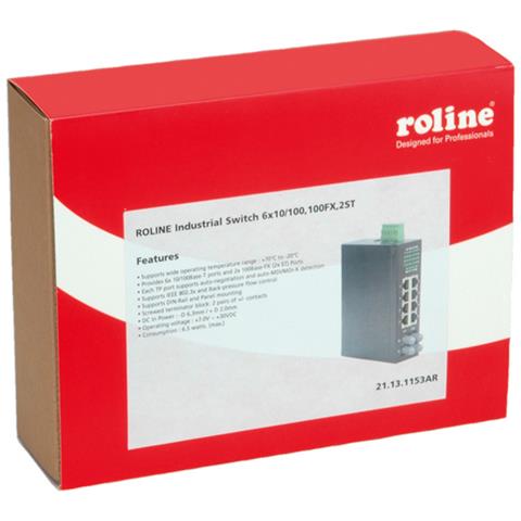 Industrial Switch, 6x RJ-45, 2x ST, unmanaged, ST, 106 x 40 x 140 mm - Foto 2