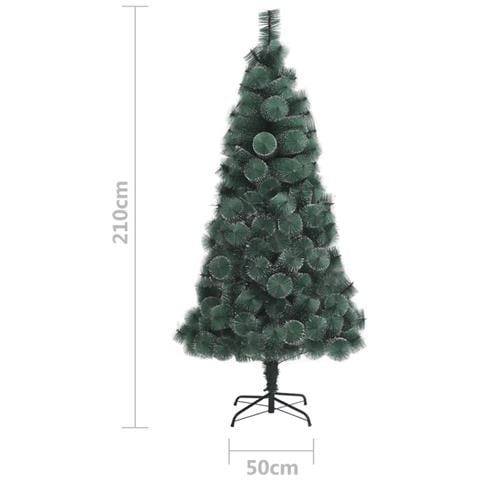 Albero Di Natale Artificiale Con Supporto Verde 210 Cm Pet - Foto 8