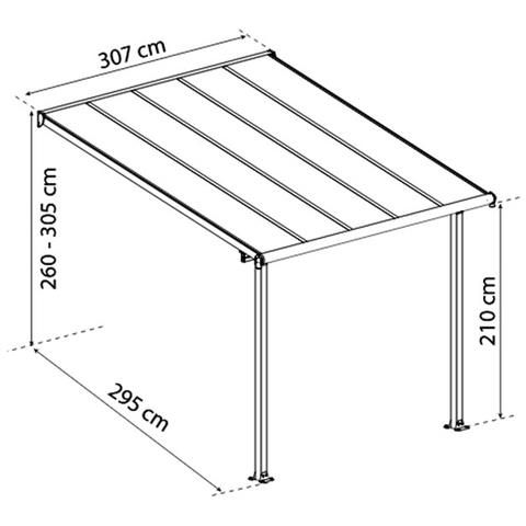 Pergola 9,1m² Grigio Antracite - 704215 - Foto 2