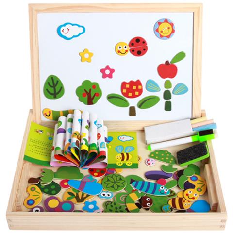 Puzzle Magnetico Per Bambini 3+ Anni – 61 Pezzi Educativi In 3 Livelli, Libro Magnetico Da Viaggio, Regalo Gioco