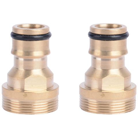 Raccordi Per Rubinetti Da 2 Pezzi Connettore Per Nipplo 4/6 Con Filettatura Interna Ed Esterna Yellow - Foto 1