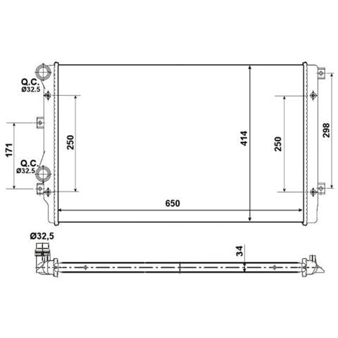 Radiatore Audi A3 03- 53406a - Foto 1