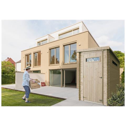 Casetta Da Giardino In Legno Per Esterni Con Pavimento Trattato - A198x144x239cm / 2.36m2 - Timbela M306a+m306g - Foto 7