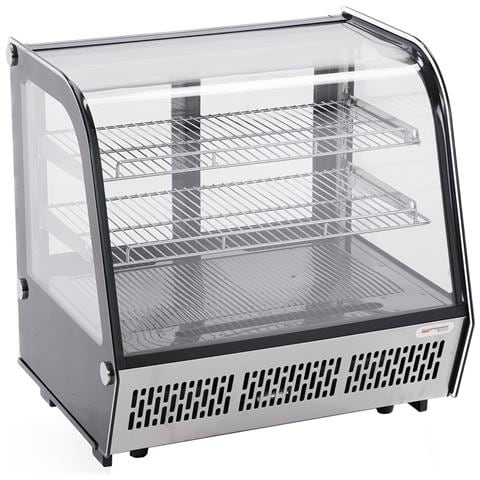 Vetrina Refrigerata Da Banco 160L - Nero, Vetro Curvo, 88x56.8x68.6 Cm, Temperatura 0-12°C - Foto 4
