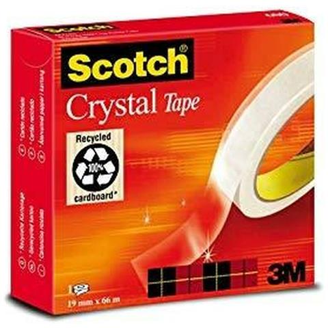 Nastro Adesivo Scotch Crystal Trasparente 19 Mm X 66 M (12 Unità) - Foto 2