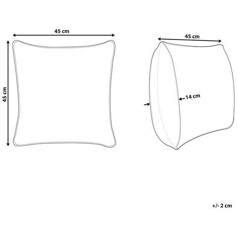 Cuscino Decorativo Montbretia Velluto 45 X 45 Cm Motivo Di Piante Multicolore - Foto 4