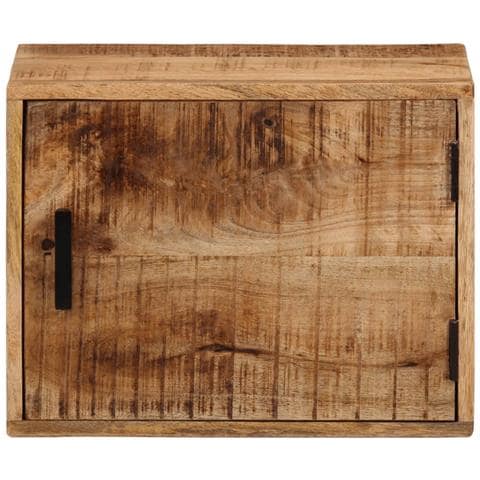 Comodino A Parete 40x30x25 Cm In Legno Massello Di Mango - Foto 3