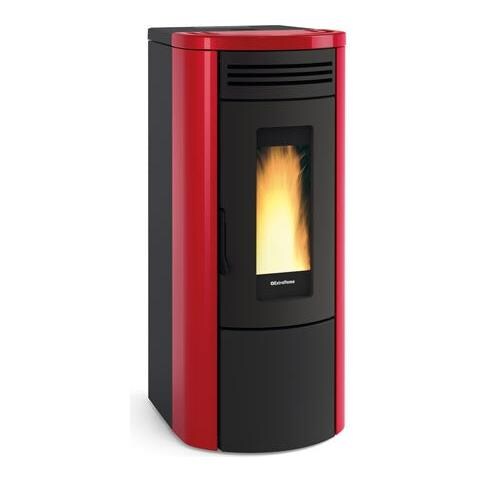 Stufa A Pellet 17 Kw Rivestimento In Acciaio Costanza Idro Bordeaux - Foto 1