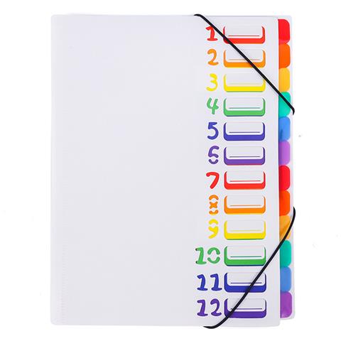 Cartella Per L'organizzazione Dei File, 24 Tasche Formato A4 White - Foto 1