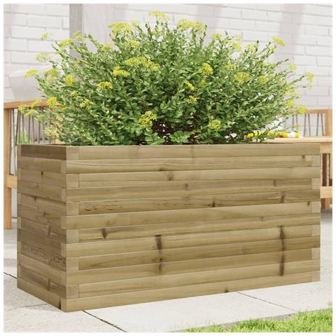 Fioriera Da Giardino 90x40x46 Cm In Legno Di Pino Impregnato - Foto 1