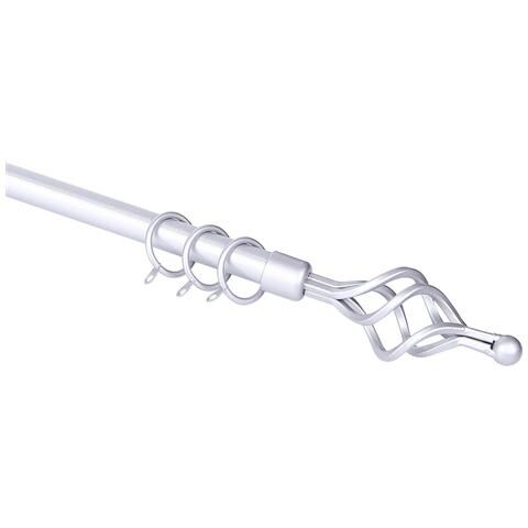 Scorritenda In Acciaio Estensibile Argento Spiral Etruria - Estensibile Da 71 Cm A 122 Cm - Foto 1