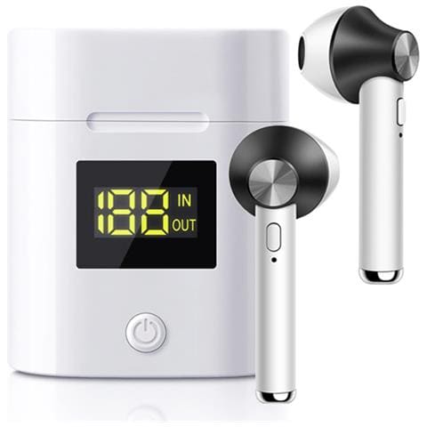 Auricolari Senza Fili Tws Bluetooth 5.0 Jeezpro Con Display A Led, Nero - Foto 1