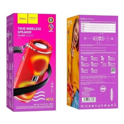 Speaker Portatile HC12 con Bluetooth IPX5 Potenza 100 W Colore Rosso - Foto 5