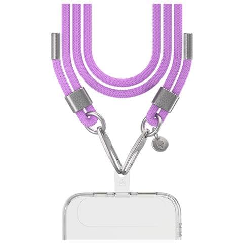 Tracolla Universale Per Smartphone Con Doppio Gancio E Sistema Di Fissaggio, Viola - Foto 1