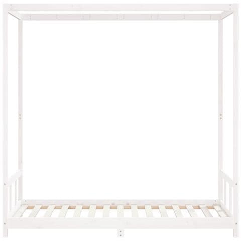 Giroletto per Bambini Bianco 90x190cm in Legno Massello di Pino - Foto 2