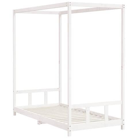 Giroletto per Bambini Bianco 90x190cm in Legno Massello di Pino - Foto 9