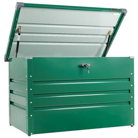 Contenitore Box In Metallo Verde Da Giardino 100x61x62 Cm Zi-gab100gr - Foto 3