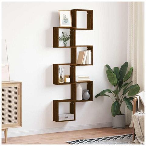 Mensole A Cubo 6 Pz Rovere Marrone 30x15x30 Cm - Foto 3