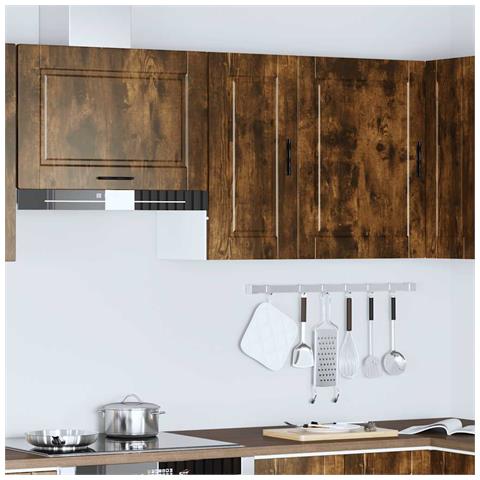 Pensile Da Cucina Porto Rovere Fumo In Legno Multistrato - Foto 3