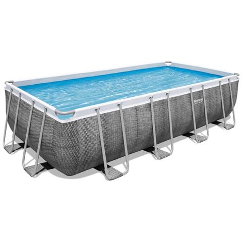 Piscina Fuori Terra - Rettangolo - 549x274x122 Cm - Grigio - Include Accessori Coordinati Cb36 - Foto 6