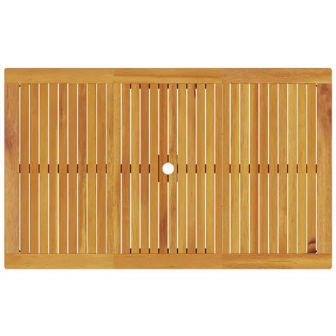 Set da pranzo in legno massello di acacia per il giardino, 7 pezzi - Foto 9