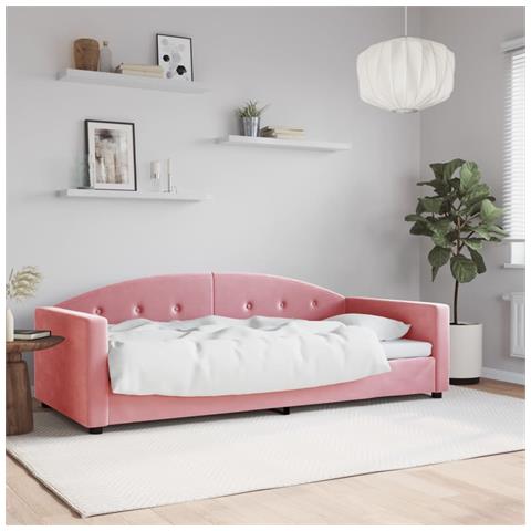 Letto da Giorno Rosa 90x200 cm in Velluto - Foto 2