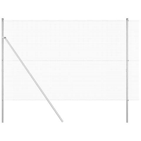 Recinzione in Filo Saldato con 7 Post 1,6x10 m Acciaio Galvanizzato - Foto 1