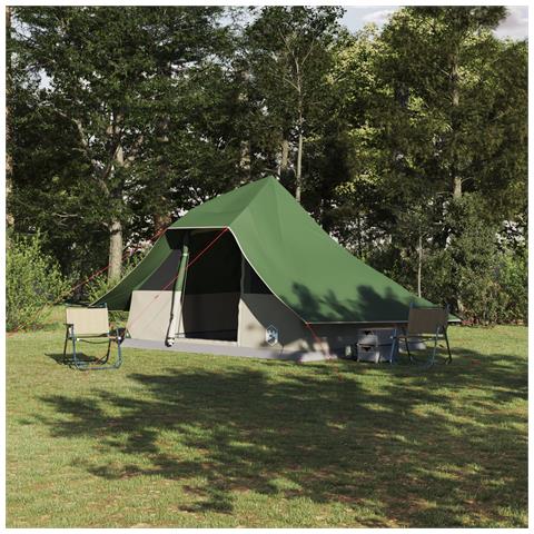 Tenda Familiare Tipi Verde 10 Persone Impermeabile - Foto 2