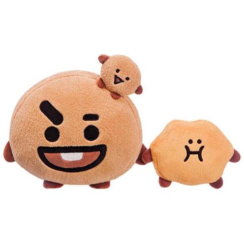 Peluche 20 Cm Modello Shooky Con Piccolo Compagno Ultra-morbido, Marrone - Foto 1