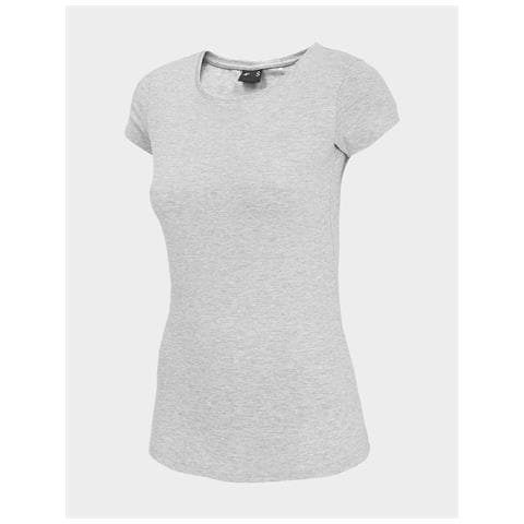 T-shirt Grigio Slim In Materiale Liscio Ideale Per Donne M - Foto 1
