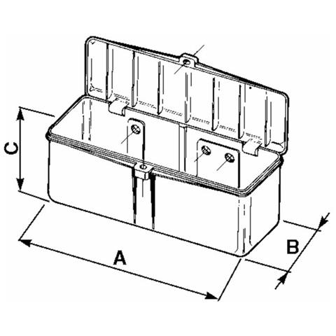 Cassetta Porta Attrezzi In Plastica 270x151x90mm - Foto 2