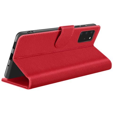 Custodia A Portafoglio Per Galaxy S20 Con Funzione Di Supporto E Linguetta Magnetica, Rosso - Foto 5
