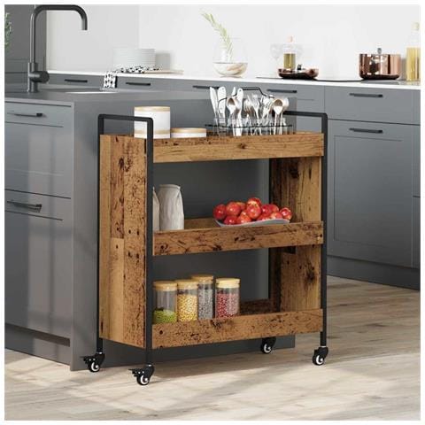 Carrello da Cucina Legno vecchio 70 x 30 x 82 cm - Foto 2