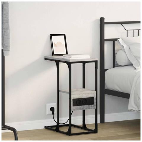 Armadio da Notte con cassetto Grigio sonoma 41.5 x 26 x 60.5 cm - Foto 2