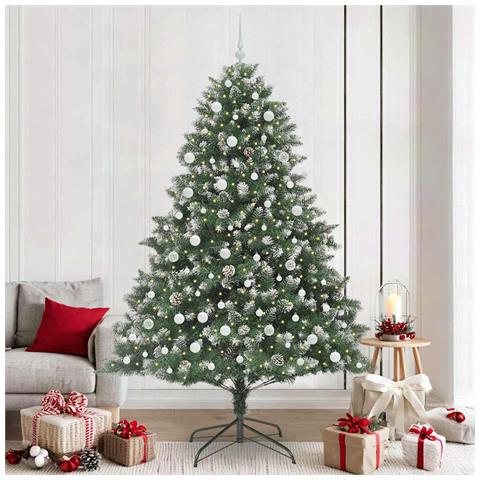 Albero di Natale artificiale con 300 LED Verde 240 cm - Foto 2