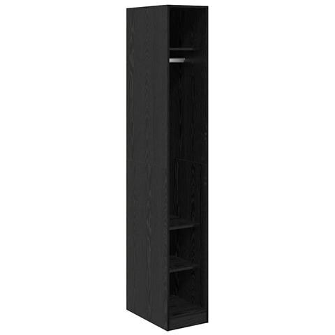Guardaroba Rovere Nero 50 x 30 x 200 cm Legno multistrato - Foto 1