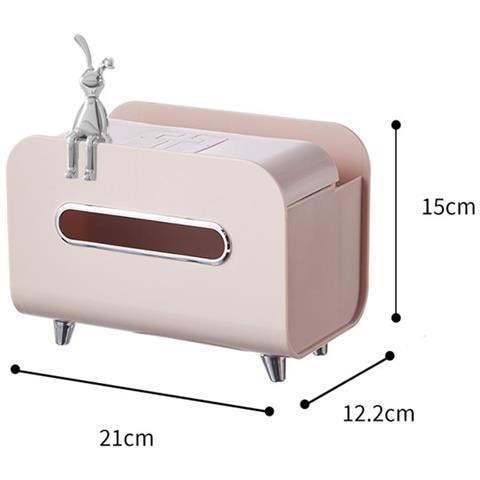 Porta Fazzoletti Multifunzionale Con Supporto Per Telefono E Contenitore - Elegante Dispenser In Abs Pink - Foto 1