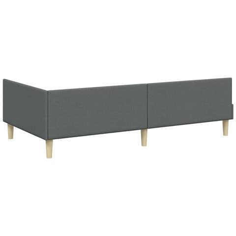 Struttura Letto Angolare con Materasso 2 pcs Grigio Tessuto - Foto 9