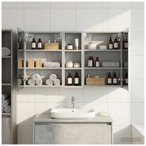 Set di Armadi da Bagno con porta 3 pcs 100 x 10,5 x 60,5 cm - Foto 2