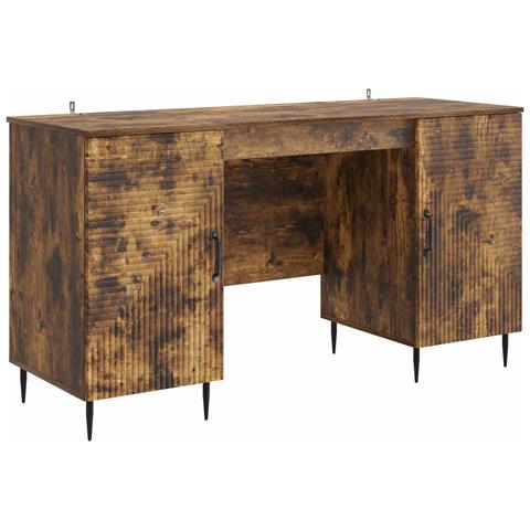 Scrivania Rovere Fumo 142,5 x 50 x 75 cm Legno ingegnerizzato - Foto 1