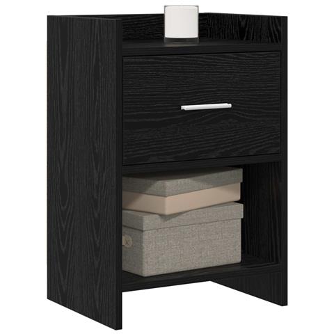 Comodini Rovere Nero 40 x 30 x 60 cm Legno ingegnerizzato - Foto 2