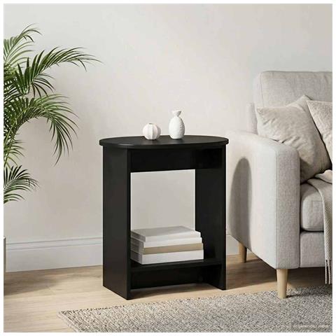 Tavolo laterale Nero 50 x 39,5 x 55 cm Legno ingegnerizzato - Foto 2