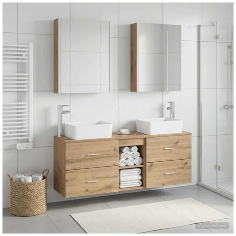 Set di mobili per il bagno 5 pcs Rovere Artigianale - Foto 2