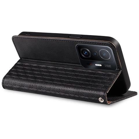 Custodia Magnetica Per Xiaomi Redmi Note 11 Pro, Custodia Portafoglio + Mini Portachiavi, Nera - Foto 2