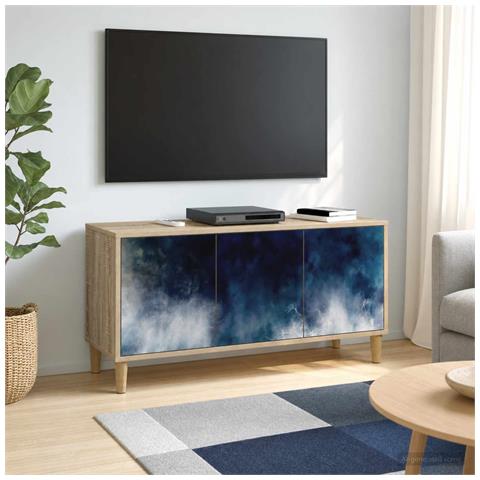 Mobile TV RAALTE 102 x 33 x 50 cm Sonoma Legno ingegnerizzato - Foto 2