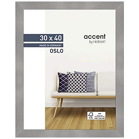 Cornice Accent Oslo 30x40 Mdf / Legno Argento 299278 - Foto 1