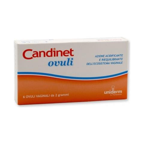 Uniderm Candinet Ovuli Vaginali Azione Acidificante E Riequilibrante Dell'ecosistema Vaginale 6 Ovuli - Foto 1
