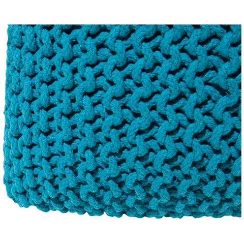 Pouf Poggiapiedi In Tessuto Blu 50 X 50 X 31 Cm Conrad - Foto 28