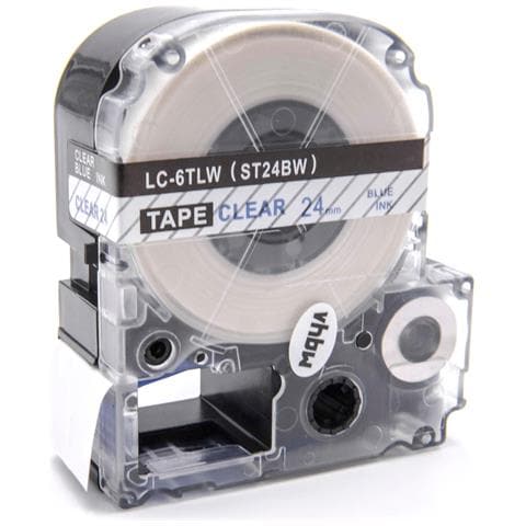 OK500P LW-900P vhbw Cartuccia a nastro 24mm per Epson LW-700 OK900P come LC-6LBP SC24BW. OK720